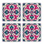 Hermia Set de 4 Posavasos de Piedra Natural Multicolor
